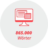 865000_Woerter Piktogramm "865.000 Wörter": Ein Bildschirm